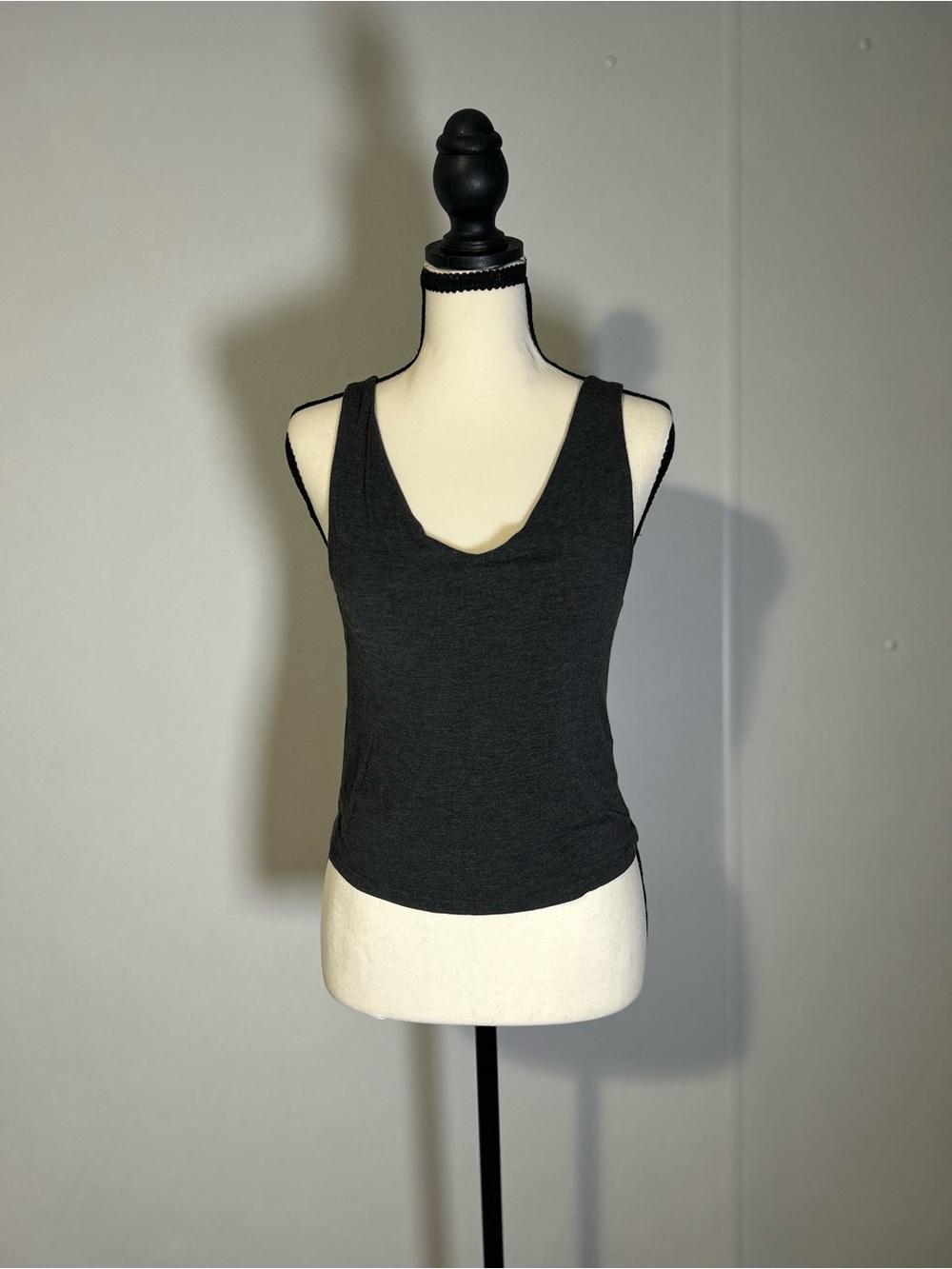 Women’s Dark Charcoal Scoop Neck Tank Top